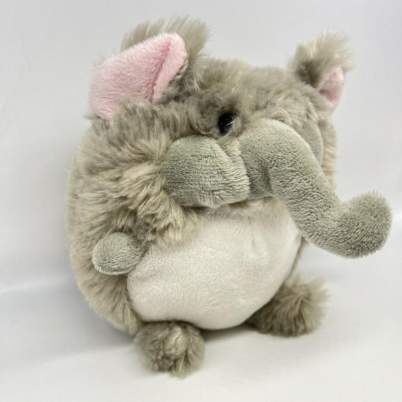 Calplush 6” Elephant Cute Round Gray Plush Stuffed Animal Toy Rare - Picture 2 of 6